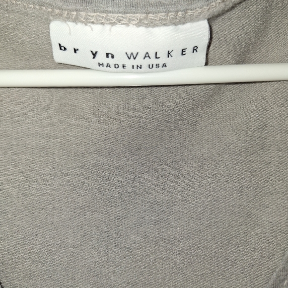 Bryn Walker Oversized GRAY Tunic Ruched Tie Front Boho BEACHY Coastal Large - Picture 2 of 5